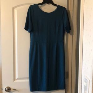Teal Ann Taylor ponte dress, NWT, size 10